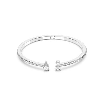 Armband SWAROVSKI "Mesmera Attract" Gr. L, silber (metallfarben, kristallweiß, kristallweiß), Armbänder, Damen, L, Metall, glitzernd, glänzend, Armband, mit Swarovski Kristall
