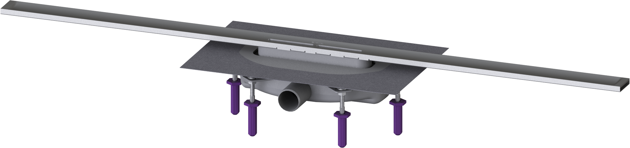 Kessel douche 45300.11 1100 mm, Inox brossé, Megastop