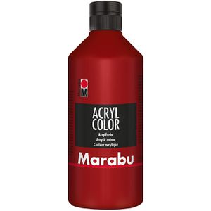Marabu Acrylfarben 12010075038, Acryl Color, rubinrot, 500ml