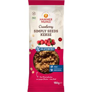 Hammermühle Kekse Simply Seeds Cranberry, BIO, gluten-, laktosefrei & vegan, 150 g