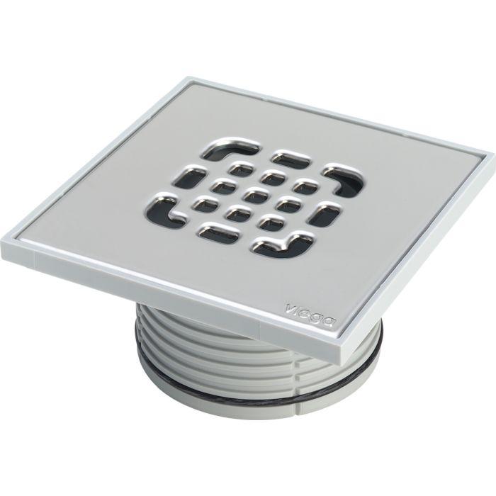Viega Advantix Aufsatz 555238 150x150mm, verschraubt, Kunststoff grau