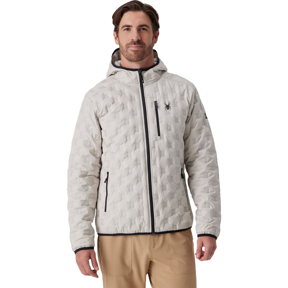 Spyder Zenith Hooded Down Jacket light grey (LGR) M 38A023601-LGR-M