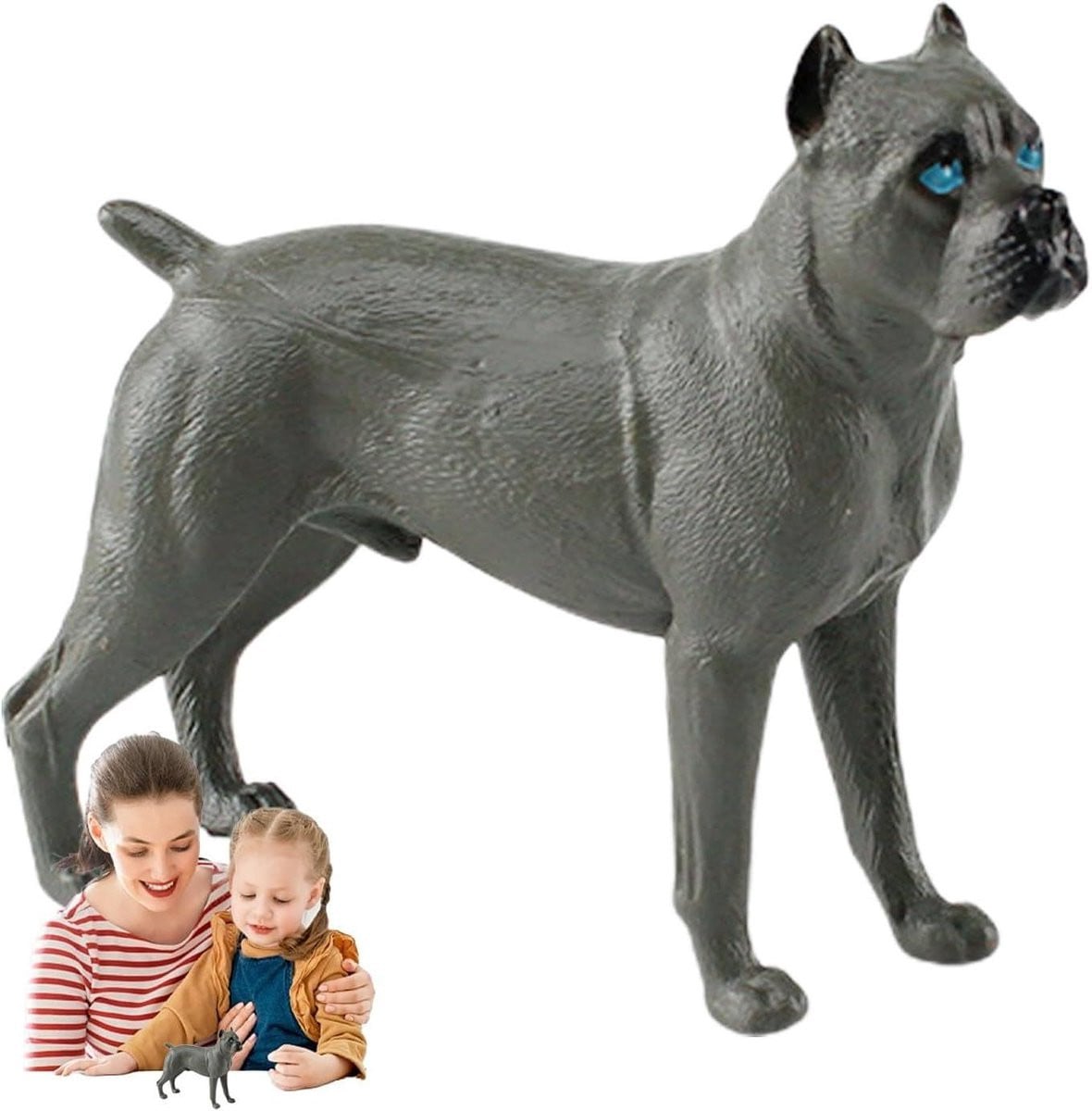 Handgeschilderd Puppy Hond Beeldje voor Interieur Decoratie - Bruin - Hoogte: 13 cm