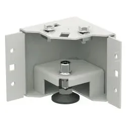 EFB Elektronik 4 Sockelecken für PRO, nivellierbar, H=, RAL7035, Serverschrank Zubehör, Grau