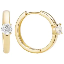 DIAMONIQUE® Creolen = 0,70ct Brillantschliff Silber 925