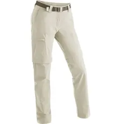 MAIER SPORTS Damen Hose Inara slim zip Da-Zip Off Hose el., Größe 40 in Braun Braun