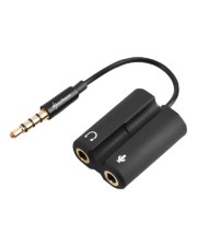 Sharkoon Audio-Adapter 4-poliger Mini-Stecker M bis Mini-Phone Stereo 3,5 mm W 3.5-mm-Klinkenstecker 12 kabel (4044951015900)