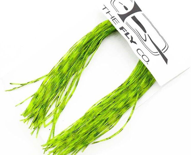 FlyCo Silicone Micro Mini Legs-Black Barred On Chartreuse