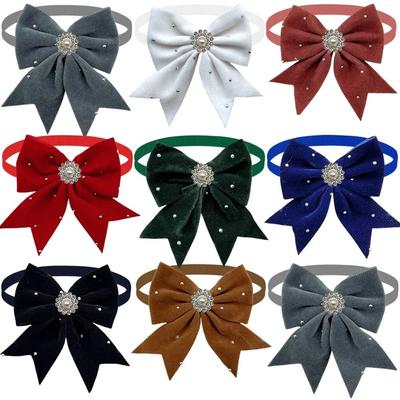 Uplifted Finds Luxury Diamond Encrusted Plush Pet Bowties 50 Pcs