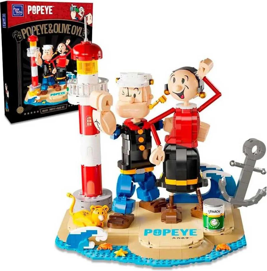 Pantasy Popeye & Olivia constructiespeelset, meerkleurig, 33 cm