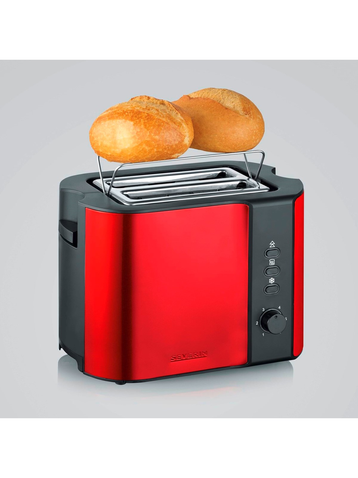 SEVERIN Toaster AT 2217 - red metallic/black