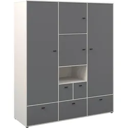 Kleiderschrank Framo 3 Kaschmirfarben/Anthrazit