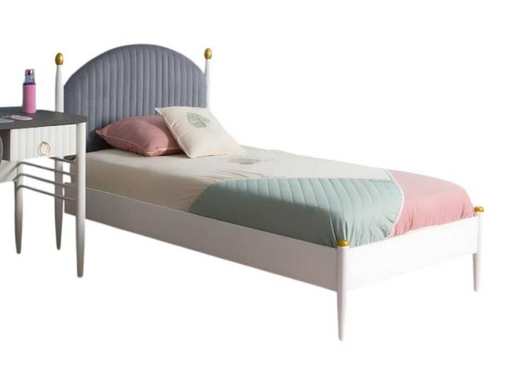 JVmoebel Holzbett Elegantes weißes Bett aus robustem Holz mit klarer Linienführung (1-tlg., Bett), Made in Europe