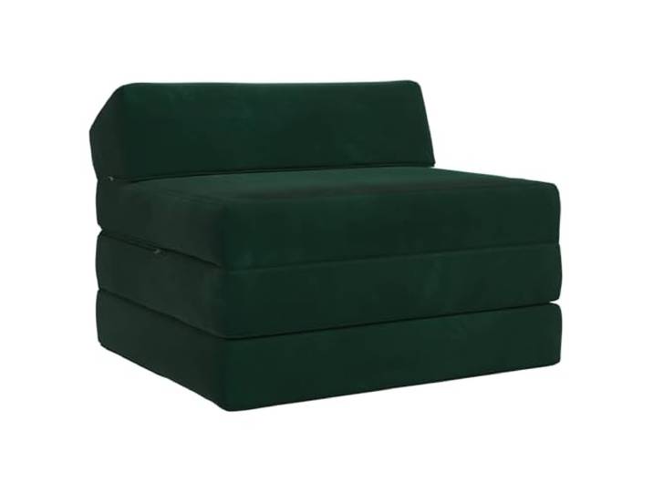 Makastle KlappSofa Couch Bett Dunkelgrün 200 x 70 x 10 cm Samt