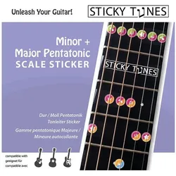 Sticky Box, Sticker, Guitar Sticker Set: Major / Minor Pentatonic