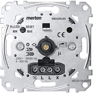 Merten Dimmer MEG5134-0000 Unterputz, für LED-, Halogen- und Glühlampen, Drehdimmer