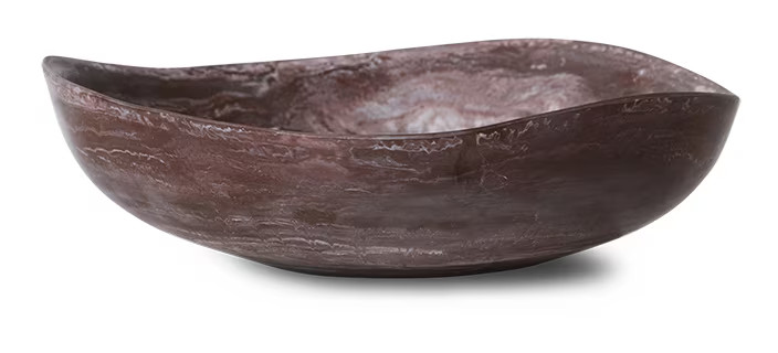HKliving Schaal Patio Marmerlook Bordeaux Ø28cm