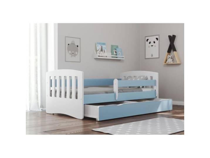 Lit Enfant - Kocot Kids - CLASSIC 1 - Bleu - 80x180 cm - Tiroir inclus