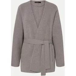 Strick-Cardigan mit Bindegürtel Grau 38