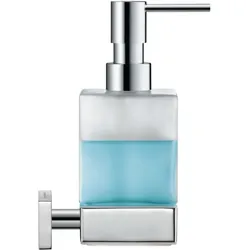 Duravit Karree Seifenspender 0099541000 7 x 12,4 cm, Wandmontage, Glas weiß matt, Halter chrom