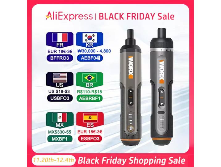 Worx 4V Mini jeu de tournevis électriques WX242 WX241 WX240 tournevis électriques sans fil intelligents USB outils de perceuse à main rechargeables