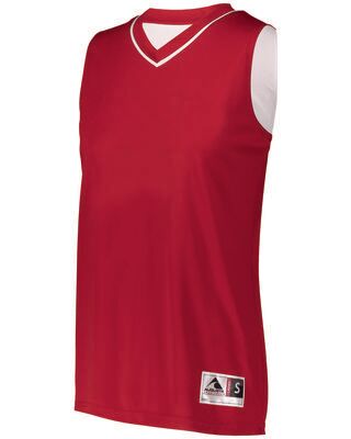 Augusta Sportswear 154 Athletic Women's Reversible Jersey T-Shirt in Red/White size 2XL   Polyester