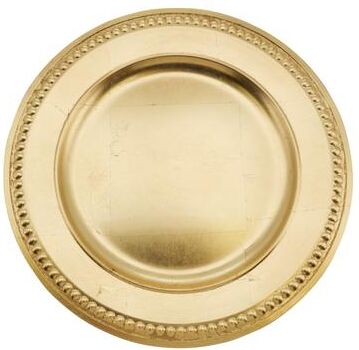Saro Lifestyle Embossed Bead Border Design Charger Plate - set of 4 pcs