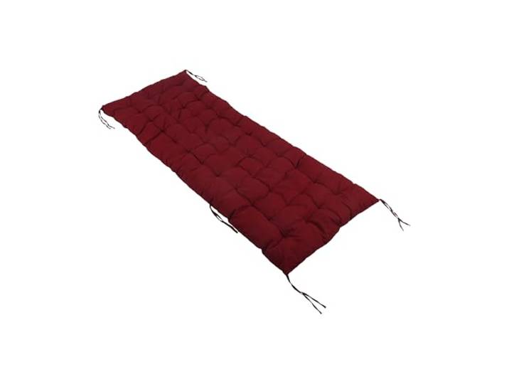 Relaxdays Bankauflage, 190x70 cm, gepolstert, gesteppt, mit Bändern, rot