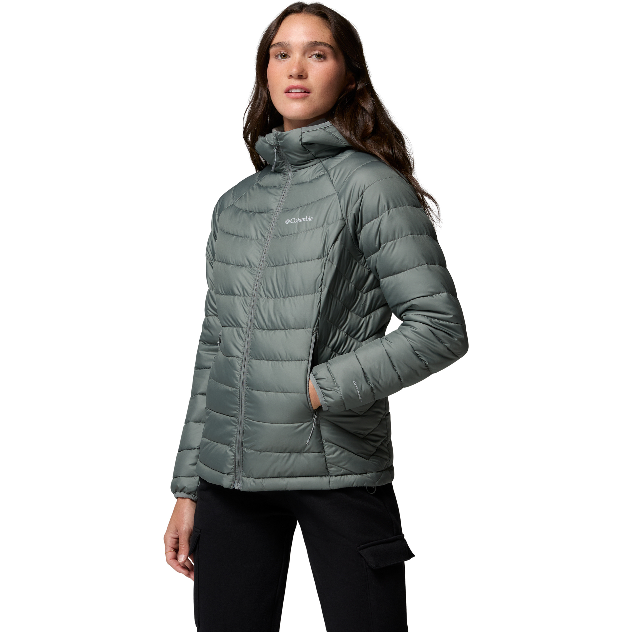 Columbia Powder Lite II Damen Isolationsjacke grau Größe XXL Trekking Wasserabweisend
