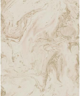 Antonina Vella Oil & Marble Blush Metallic Wallpaper