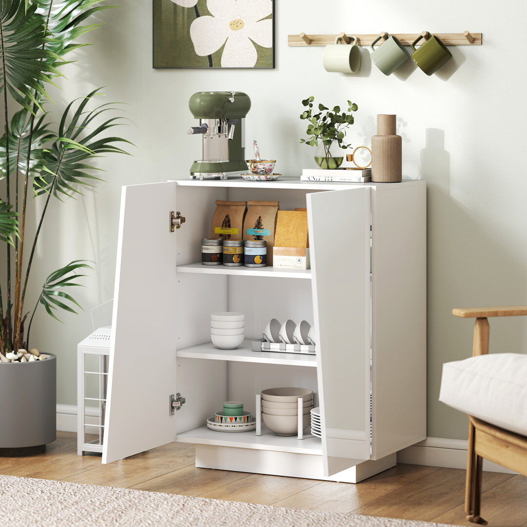 Brayden Studio 70 cm W Sideboard White 88cm H X 70cm W X 40cm D