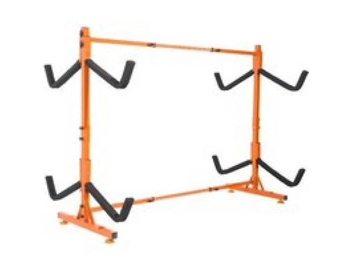 VEVOR Kayak Halterung Kajak Aufhänger 1260 x 1070 x 1375 mm, Freistehender Kajakständer 4 Kajaks 1230–1825 mm Breitenverstellbereich, Kajak Aufbewahrungsregal Robuste Kajak-Aufbewahrungshaken