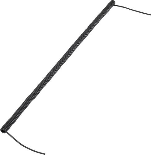 TRU Components 1570977 Spiralkabel 170mm / 500mm 2 x 0.12mm² Schwarz 1St.