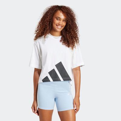 T-Shirt ADIDAS SPORTSWEAR "W BL SJ BF T", Damen, Gr. XXL, schwarz-weiß (weiß, schwarz), Obermaterial: 100% Baumwolle, normal, Shirts T-Shirt