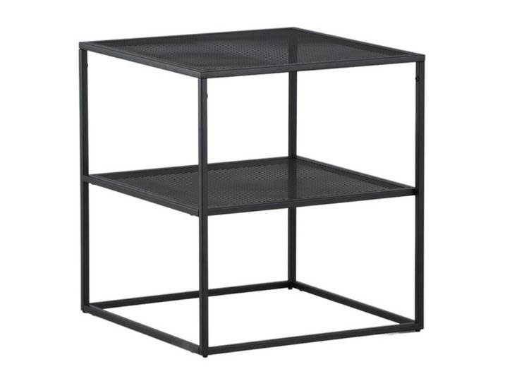 Livetastic Couchtisch, Schwarz, Metall, quadratisch, eckig, 55x60x55 cm, einfacher Aufbau, Wohnzimmer, Wohnzimmertische, Couchtische