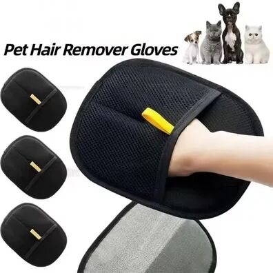 Quick Pick Pro Premium Pet Hair Removal Glove & Reusable Grooming Mitt 3combo