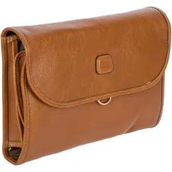 Brics Life Pelle Kulturtasche 30 cm, Necessaire, Braun