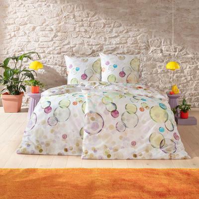 Bettwäsche ESTELLA "Jasmine", bunt (985, multicolor), B/L: 135cm x 200cm, 1 Stk., 1 Stk., Mako-Satin, B/L: 80cm x 80cm, 2 tlg., Mako-Satin, Obermaterial: 100% Baumwolle, Bettwäsche, Bettwäsche, Feinster Mako-Satin aus 100% Baumwolle