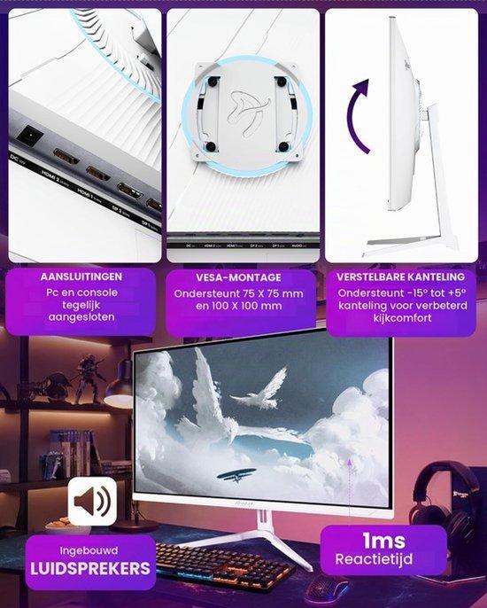 Gaming-Monitor, 27 Zoll, QHD-Auflösung - 180 Hz Bildwiederholfrequenz - 1 ms Reaktionszeit - LED-Display - Mit Lautsprechern - Für ambitionierte Gamer