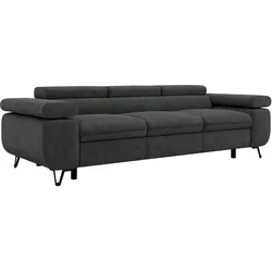 3-SITZER SOFA PETER - Dunkelgrau Stukture