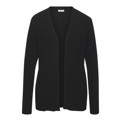 Cardigan LASCANA, Damen, Gr. 32/34, schwarz, Feinstrick, Obermaterial: 70% Viskose, 30% Polyamid, unifarben, Basic, figurumspielend hüftlang, Strickjacken, aus Feinstrick-Qualität, leichte Strickjacke, Basic