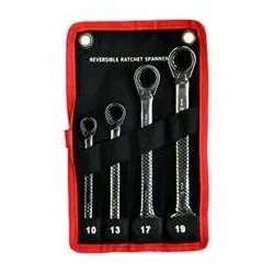WEMAG Ring-Ratschenschlüssel Set 10-19mm 4-teilig in Tasche