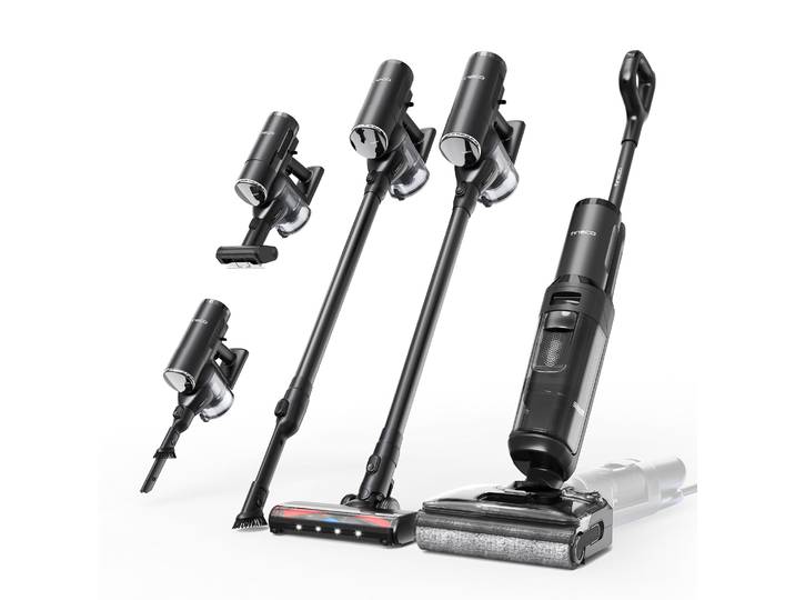TINECO Nass-Trocken-Sauger FLOOR ONE Switch S7 Stretch Premium, mit 85Grad Heißluft-Trocknung , schwarz, B:26cm H:110cm T:22cm, Mehrzwecksauger, für Tierhaare & Allergiker, Teppich & Hartboden, Nass-Trocken-Sauger, Topseller