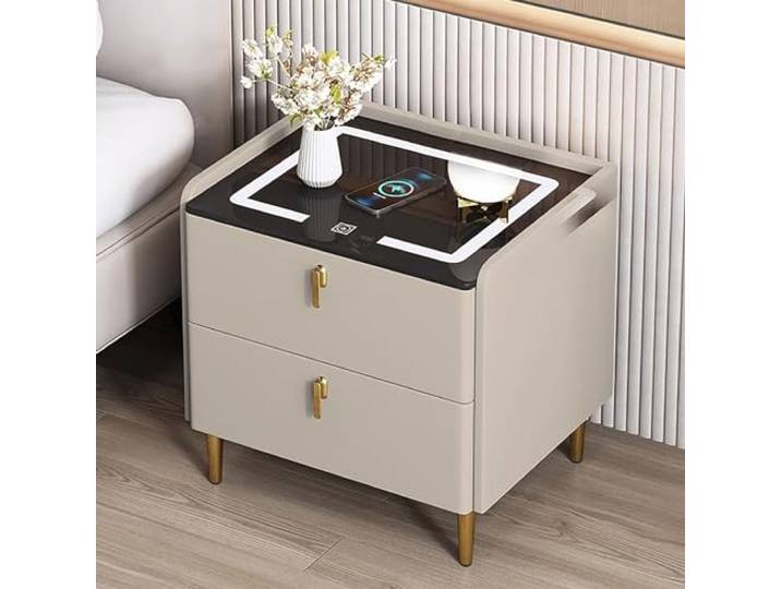 LSAfhDYG Nachttisch, Schlafzimmer-Nachttisch, Moderne Nachttische, Mini-Kommode, Möbel(D,50x40x50cm)