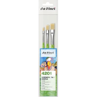 da Vinci Pinselset FIT SYNTHETIC BRISTLE, Borstpinsel, grün, 3er Set
