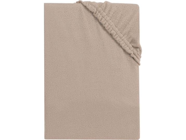Mikroflausch Spannbettlaken 140 g/m², 180-200x200 cm, nougat