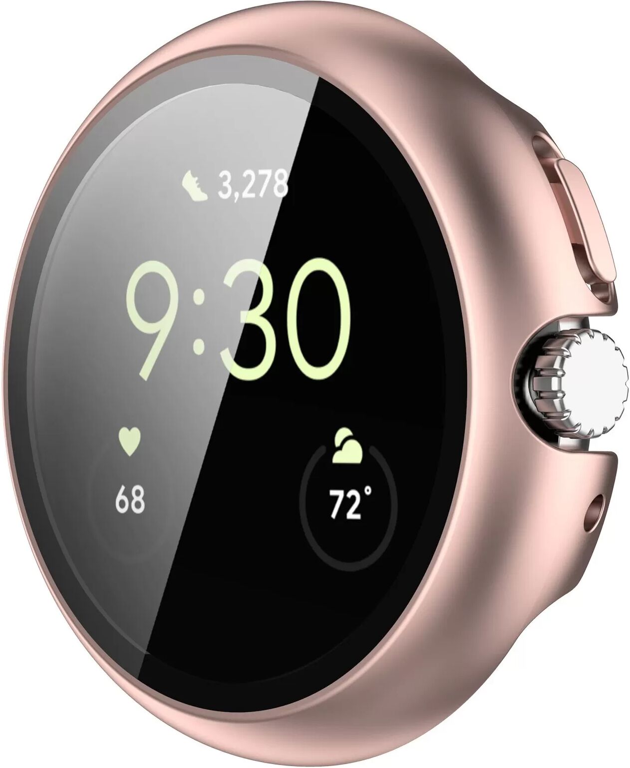 INF Boîtier en Verre Trempé Compatible avec Google Pixel Watch 4 - Protection Améliorée Or rose 45 mm