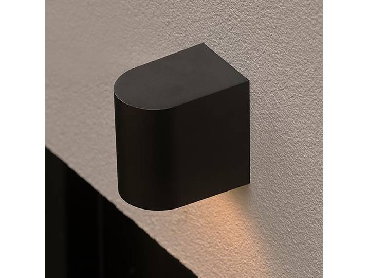 Applique murale d'extérieur Dion Single 7 x 9 x 9cm Noir/Noir
