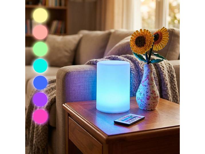 Tischlampe mit Fernbedienung, verschiedenen Leuchtfarben, batteriebetrieb