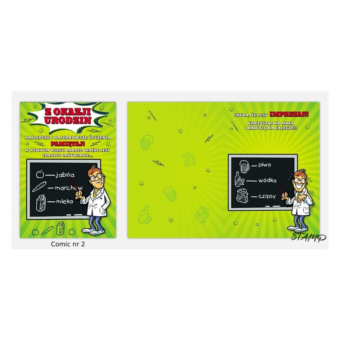 Stamp Comic B6 Karte + Umschlag Muster Nr. 02 Geburtstag (47995915)